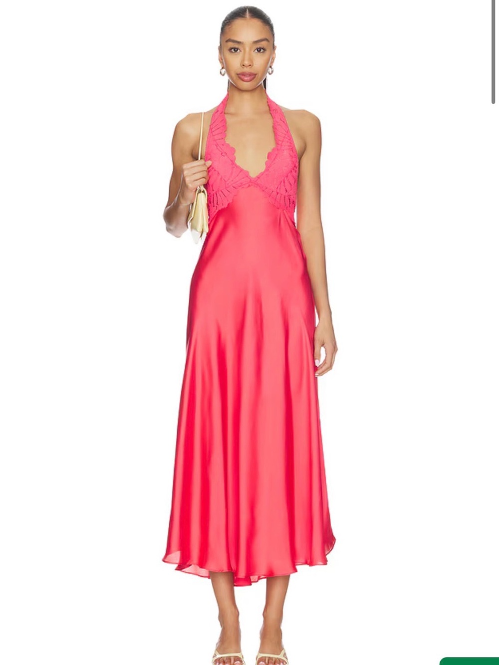 Free People Petal Party Midi Slip Dress in Tart Berry